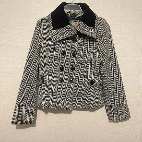 Aviva Premium Women XL Peacoat Blazer Wool Heavyweight Pockets Buttons - Picture 1 of 14